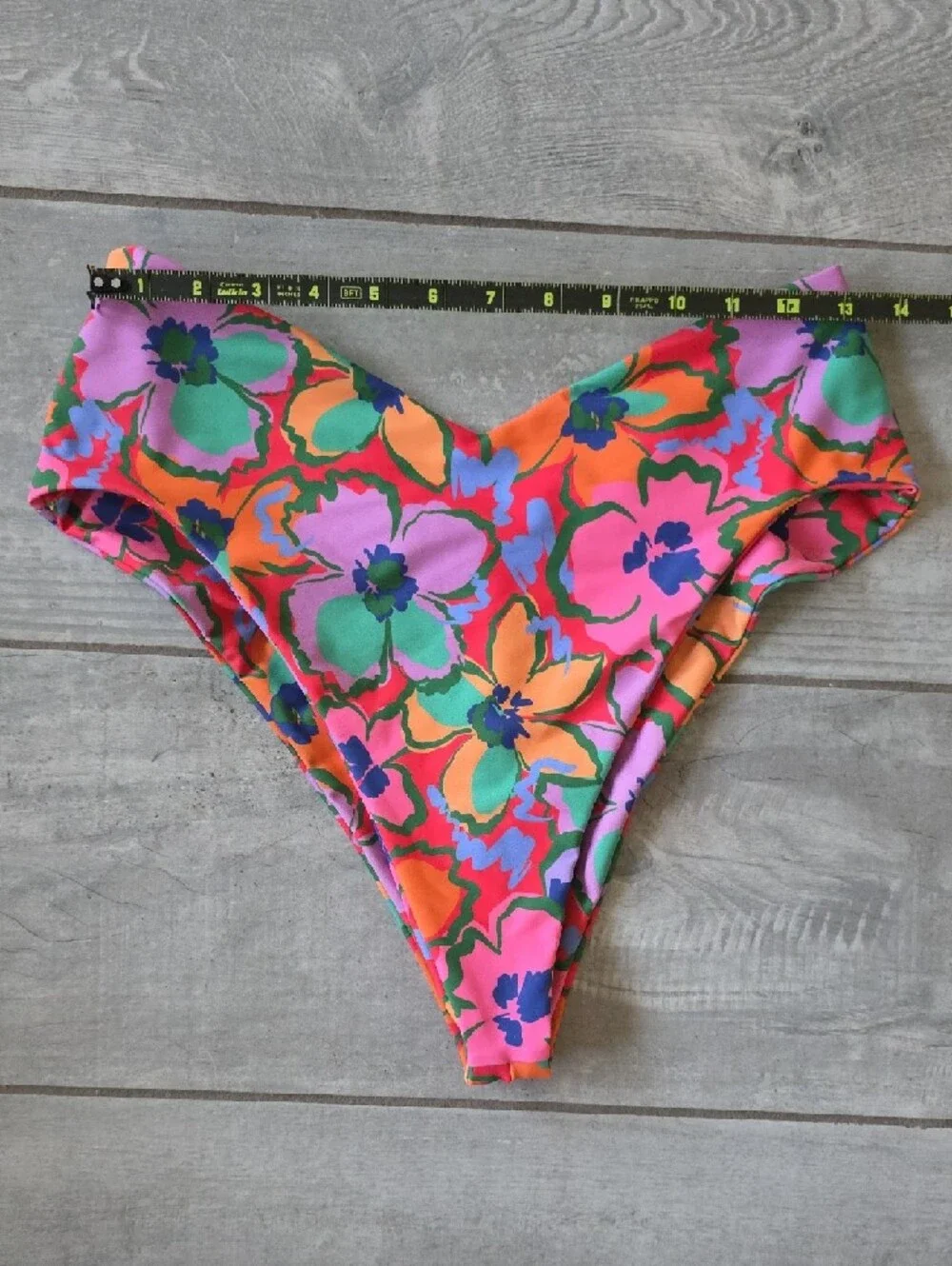 NWOT Skatie "Melly" Floral Swimsuit Bottoms Pink, Orange, Blue, Lilac & Green - Picture 5 of 9
